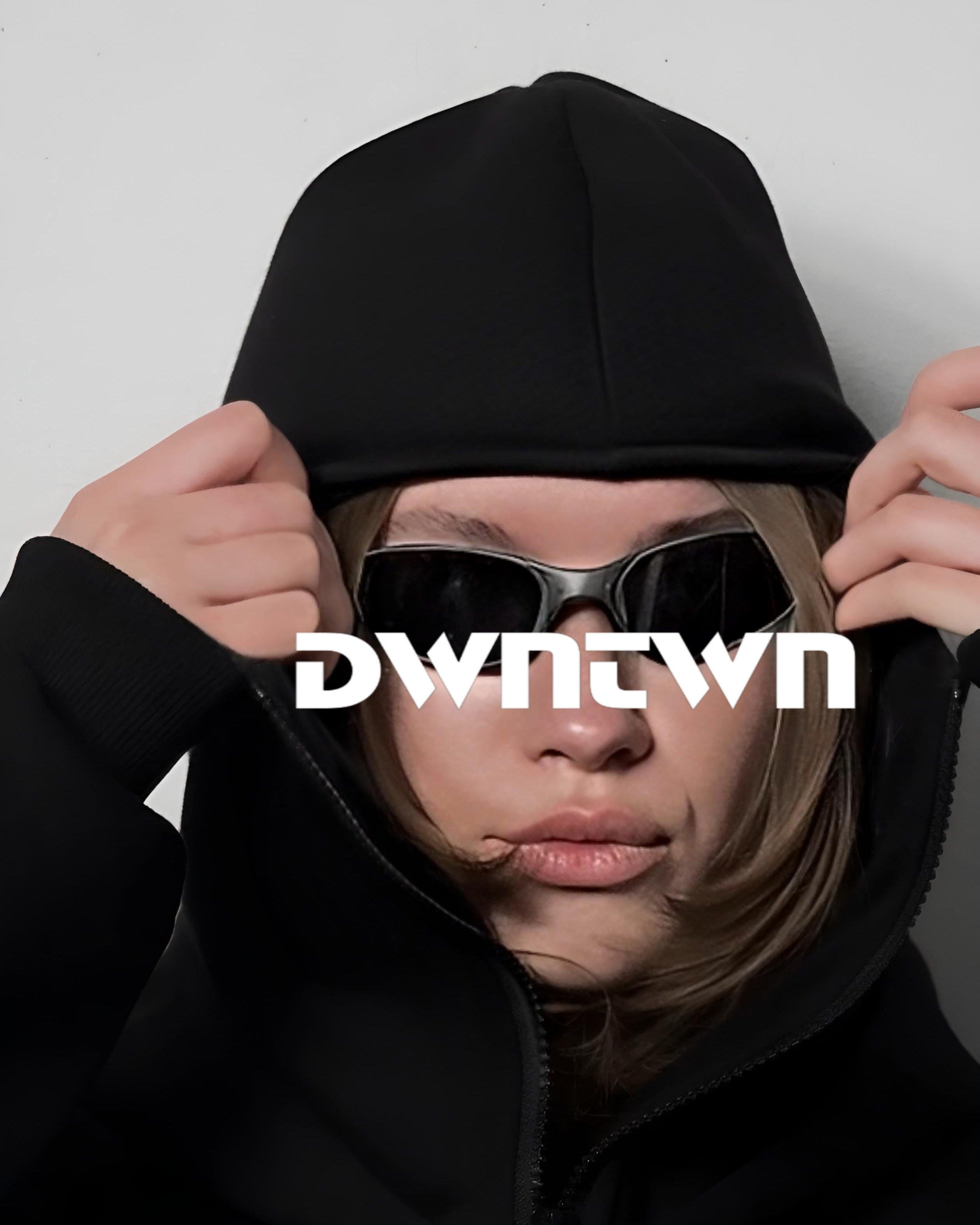 Mask hoodie from Dwntwn - streetwear style